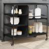 Kitchen Trolley Black 100x45x89.5 cm Engineered Wood Colour black 