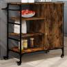 Kitchen Trolley Smoked Oak 87.5x38.5x84.5 cm Engineered Wood Colour smoked oak 