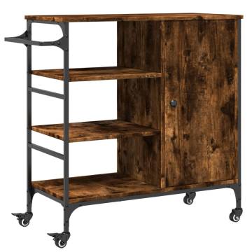 Kitchen Trolley Smoked Oak - Stylish Storage Solution