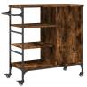 Kitchen Trolley Smoked Oak - Stylish Storage Solution