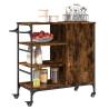 Kitchen Trolley Smoked Oak - Stylish Storage Solution