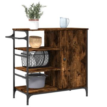 Kitchen Trolley Smoked Oak - Stylish Storage Solution