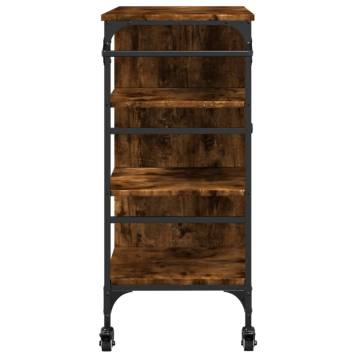 Kitchen Trolley Smoked Oak - Stylish Storage Solution