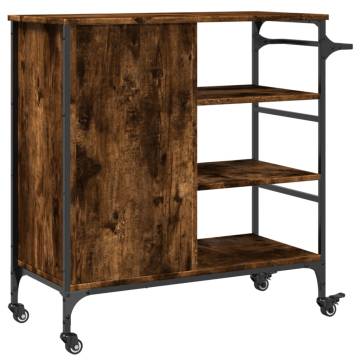 Kitchen Trolley Smoked Oak - Stylish Storage Solution