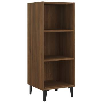 Stylish Brown Oak Sideboard - 34.5x32.5x90 cm