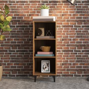 Stylish Brown Oak Sideboard - 34.5x32.5x90 cm