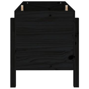 Garden Raised Bed Black 101x50x57 cm - Solid Pine Wood