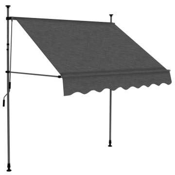 Manual Retractable Awning with LED - 100 cm Anthracite