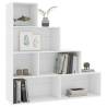 White Book Cabinet & Room Divider - 155x24x160 cm