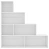 White Book Cabinet & Room Divider - 155x24x160 cm