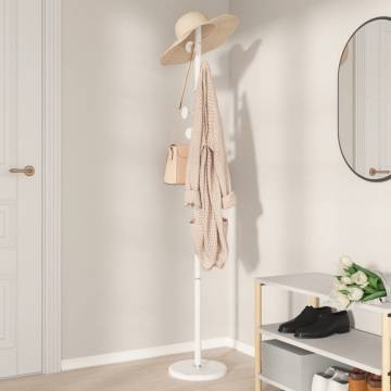 Coat Stand White 176 cm - Durable Powder-coated Iron