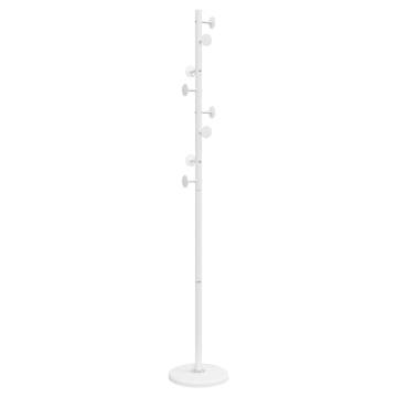 Coat Stand White 176 cm - Durable Powder-coated Iron