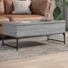 Coffee Table Grey Sonoma 100x50x40 cm Engineered Wood and Metal Colour grey sonoma Quantity in Package 1 Length 100 cm 