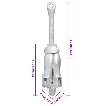 Folding Anchor Silver 1.5 kg - Durable & Portable | HipoMarket