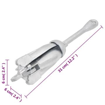 Folding Anchor Silver 1.5 kg - Durable & Portable | HipoMarket