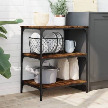 Kitchen Trolley Smoked Oak - Storage & Style | HipoMarket