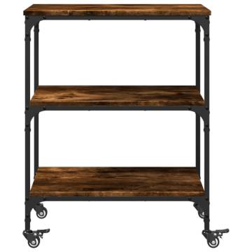 Kitchen Trolley Smoked Oak - Storage & Style | HipoMarket