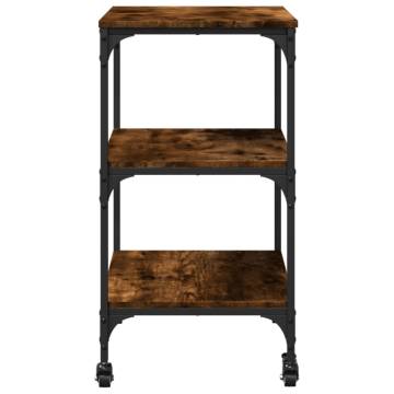 Kitchen Trolley Smoked Oak - Storage & Style | HipoMarket