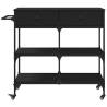 Stylish Black Kitchen Trolley - 105x42x95 cm | HipoMarket