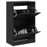 Compact Black Shoe Cabinet - 60x34x96.5 cm | HipoMarket