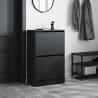 Compact Black Shoe Cabinet - 60x34x96.5 cm | HipoMarket