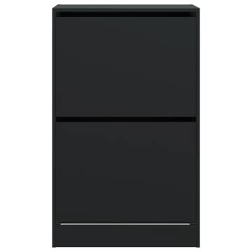 Compact Black Shoe Cabinet - 60x34x96.5 cm | HipoMarket