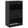 Compact Black Shoe Cabinet - 60x34x96.5 cm | HipoMarket