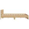 LED Bed Frame with Headboard - Sonoma Oak 200x200 cm