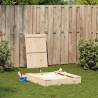 Sandpit with Cover - 111x111 cm Solid Pine Wood | HipoMarket