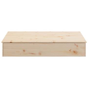 Sandpit with Cover - 111x111 cm Solid Pine Wood | HipoMarket