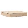 Sandpit with Cover - 111x111 cm Solid Pine Wood | HipoMarket