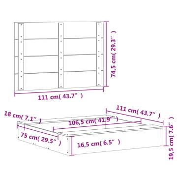 Sandpit with Cover - 111x111 cm Solid Pine Wood | HipoMarket