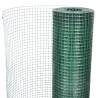 Galvanised PVC Coated Chicken Wire Fence - 25x1m Green