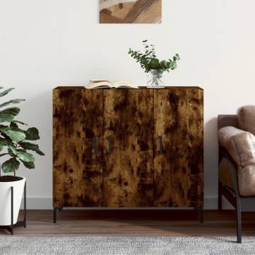 Modern Sideboard in Smoked Oak - 90x34x80 cm | HipoMarket