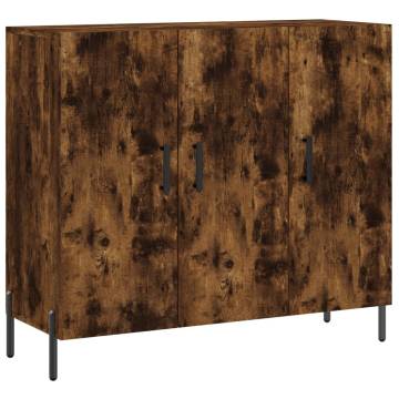 Modern Sideboard in Smoked Oak - 90x34x80 cm | HipoMarket