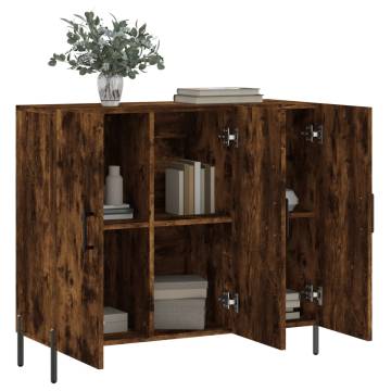 Modern Sideboard in Smoked Oak - 90x34x80 cm | HipoMarket