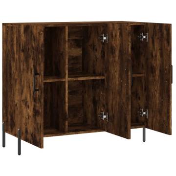 Modern Sideboard in Smoked Oak - 90x34x80 cm | HipoMarket