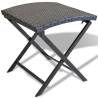 Folding Stool Poly Rattan Black - Stylish & Durable | Hipo Market