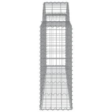 Arched Gabion Baskets - 10 pcs Galvanised Iron | HipoMarket