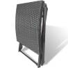 Folding Stool Poly Rattan Black - Stylish & Durable | Hipo Market