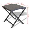 Folding Stool Poly Rattan Black - Stylish & Durable | Hipo Market