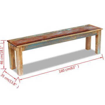 Solid Reclaimed Wood Bench - Unique Antique-style Furniture