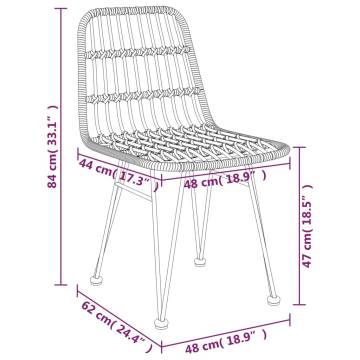 9 Piece Garden Dining Set - Durable Poly Rattan - Hipomarket