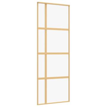 Sliding Door Gold 76x205 cm | Clear ESG Glass & Aluminium