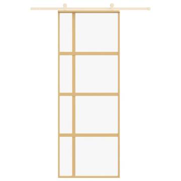 Sliding Door Gold 76x205 cm | Clear ESG Glass & Aluminium