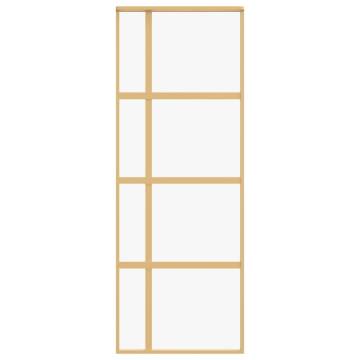 Sliding Door Gold 76x205 cm | Clear ESG Glass & Aluminium