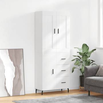 Highboard High Gloss White | Stylish Storage Solution