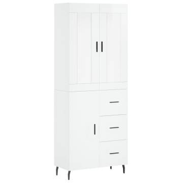 Highboard High Gloss White | Stylish Storage Solution