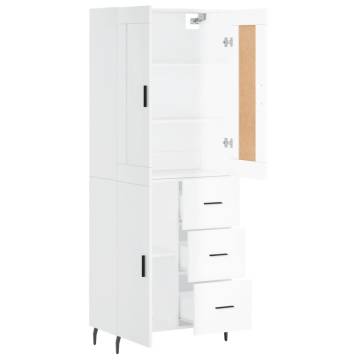 Highboard High Gloss White | Stylish Storage Solution