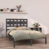 Bed Frame Grey Solid Wood 120x200 cm Colour grey Size 120 x 200 cm 